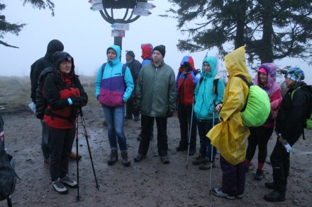 Grupa na szczycie Baraniej Góry